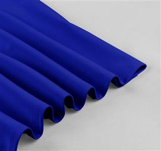 Vintage Royal Blue A-Line Dress with White Belt and Front Buttons - Classic Sleeveless Shift Dress N23821