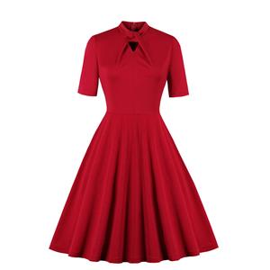 Vintage Tie Collar Dress, Fashion Casual Office Lady Dress, Sexy Party Dress, Retro Party Dresses for Women 1960, Vintage Dresses 1950's, Plus Size Dress, Sexy OL Dress, Vintage Party Dresses for Women, Vintage Dresses for Women, #N19594
