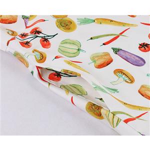 Retro Rockabilly Vegetable Print Round Neckline Sleeveless High Waist Summer Swing Dress N21863
