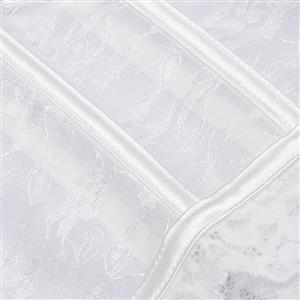 White Lace Corset Bustier with Back Lace - up & Boning N23925