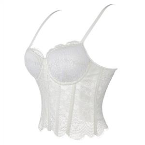 Vintage White Lace Corset Top  N23943