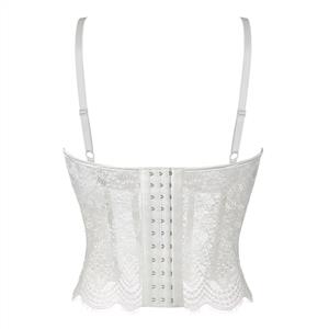 Vintage White Lace Corset Top  N23943