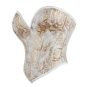 Gold Printed Strapless Women's Strapless Bustier Sexy Body-Shaping Top N23638