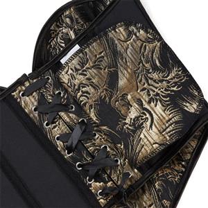 Gold Printed Strapless Women's Strapless Bustier Sexy Body-Shaping Top N23639