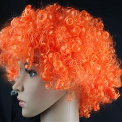 Funny Quirky Wigs, Cheap Curly Wigs, Unisex Orange Wigs, Wild-curl up Clown Wigs, Wild Curl up Hairpiece, #MS16072