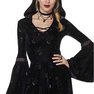 Women's Short Nun Adult Halloween Black Dress Drama Theatrical Costume N22300