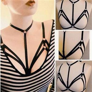 Women's Fashion Sexy Straps Lingerie Bundled Elastic Band Hollowed Bra N18148