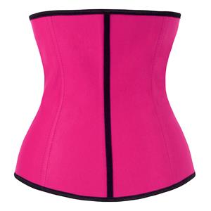 Women's Unique Pink Latex Steel Bone Underbust Corset with Little Defect N18661