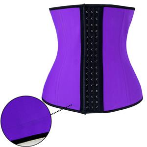 Women's Unique Purple Latex Steel Bone Underbust Corset with Little Defect N18634