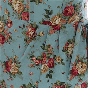 1950's Vintage V Neckline Floral Print Casual Dress N11917