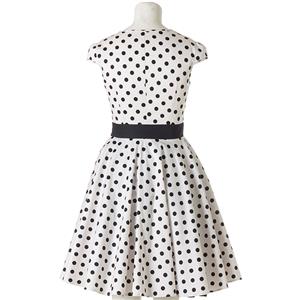 1950's Vintage Polka Dot Rockabilly Swing Dress N11938