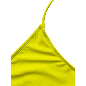 Super Hot Yellow High Waist Criss-cross Straps Bikini Set BK15948