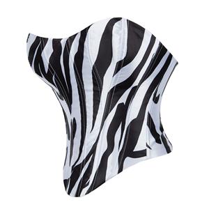 Zebra Print Strapless Bustier Top, Seamless Shapewear Corset for Women N23854