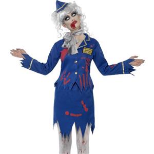 Hot Sale Halloween Costume, Crazy Scary Costume, Zombie Costume, Uniform Costume, Adult Costume, Bloody Costume, Stewardess Costume, #N11803