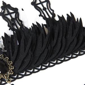 Baroque Gothic Crown - Vintage Halloween Headpiece for Witch Queen Princess Costume Party J237833