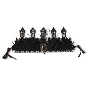 Baroque Gothic Crown - Vintage Halloween Headpiece for Witch Queen Princess Costume Party J237833