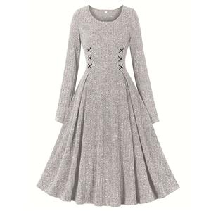 Retro Dresses for Women 1960, Vintage Dresses 1950's, Vintage Dress for Women, Sexy Dresses for Women Cocktail Party, Casual Tea Dress, Swing Dress, Knitted Lace-Up Dress,#N23497