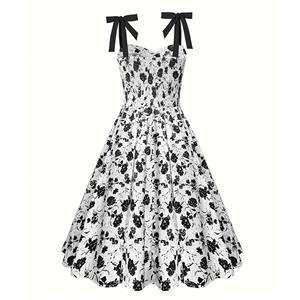 Women's Ink Retro Sleeveless Temperament Dress For Women N23484