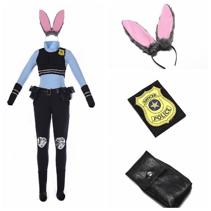 Adventurous Bunny Policewomen Cosplay Halloween Costume N11347