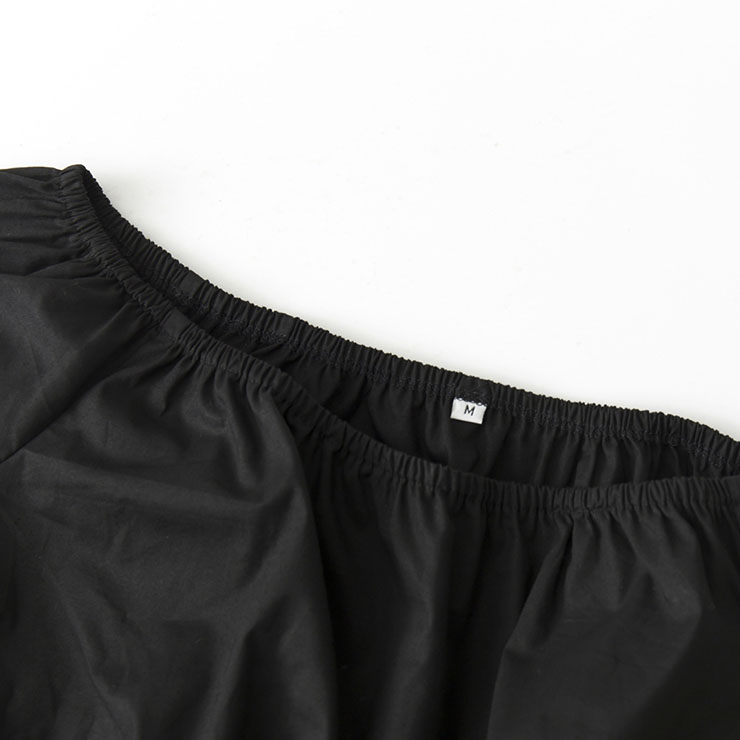 Sexy Black Short Sleeve Off Shoulder Crop Top and Plaid Skirt Set N12967