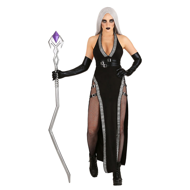 Black Adult Vampire Dress Halloween Cosplay Costume N22588