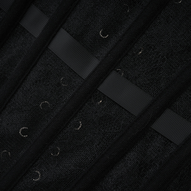 Black Strapless Corset Top - Heart-shaped Bustier with Lace-up Back and Boning N237845