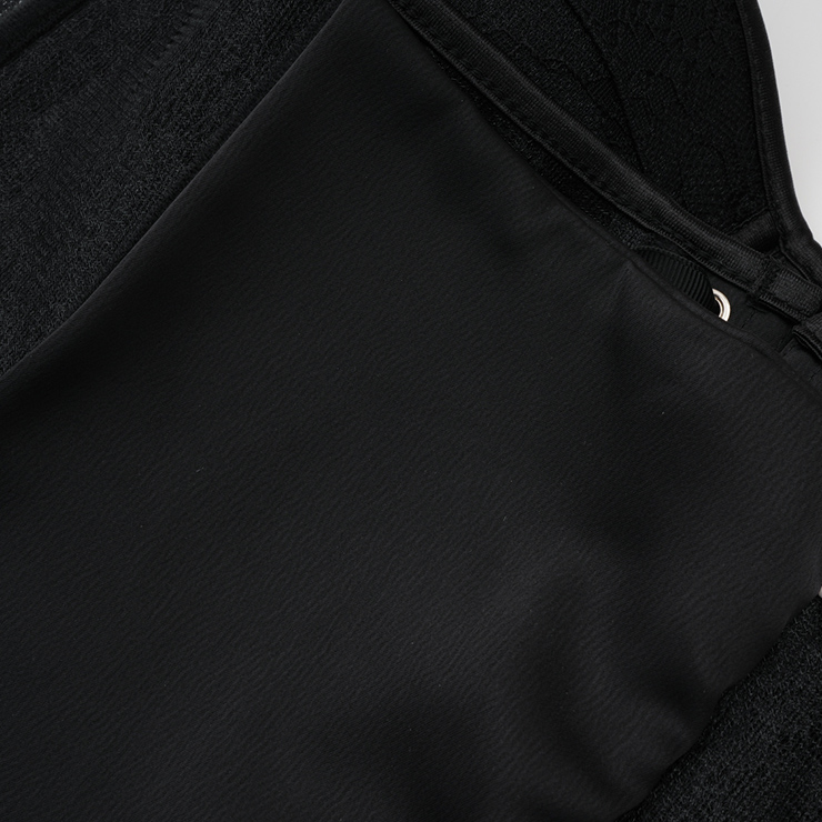 Black Strapless Corset Top - Heart-shaped Bustier with Lace-up Back and Boning N237845