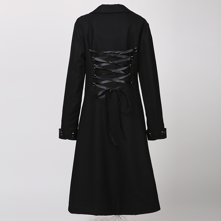 Women's Noble Woolen Long Trench Coat N11869