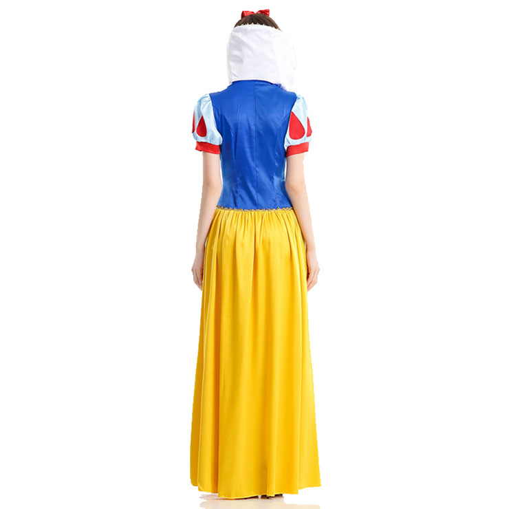 Women's Deluxe Snow Princess Maxi Dress Fairytale Adult Cosplay Halloween Fancy Ball Costume N21624
