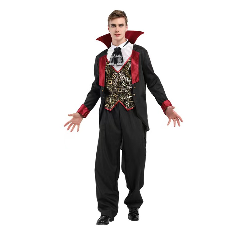 Gothic Top and Trousers Deluxe Vampire Cosplay Party Theatrical Masquerade Costume N22954