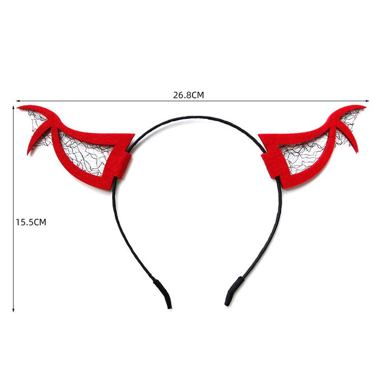 Sexy Red Demon's Horns Monster Halloween Party Nightclub Decorations Headband J21526