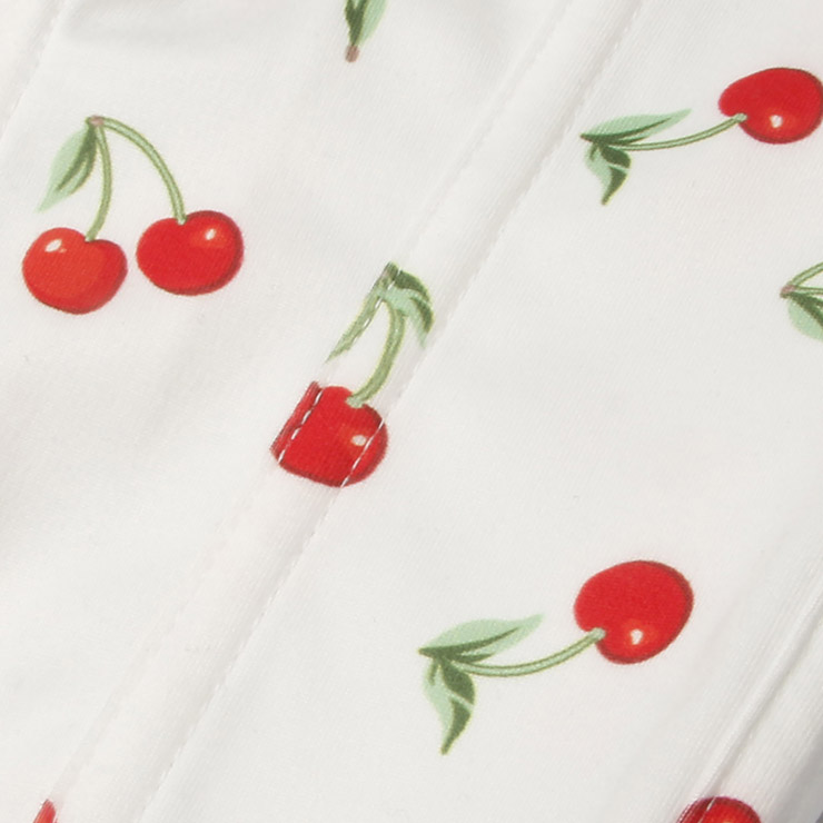 Women's Fashion Blouse Vintage Style Cherry Print Corset Top N23737