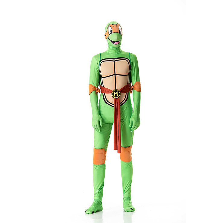 Funny Turtle Jumpsuit Adult Ninja Halloween Cosplay Costume N18011-Halloween Costume-wholesale Funny Turtle Jumpsuit Adult Ninja Halloween Cosplay Costume N18011-Halloween Costume-wholesale