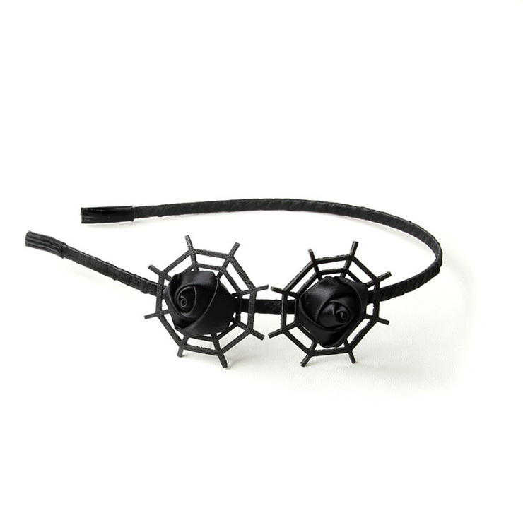 Gathic Vintage Black Rose Hair Clasp J13033