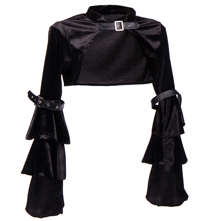 Medieval Victorian Gothic Black Shrug Bolero N12747