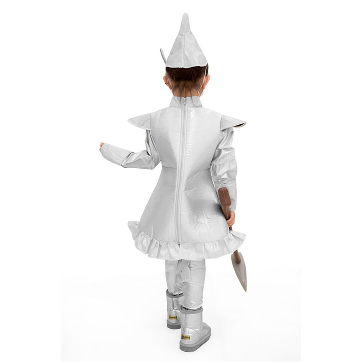 4pcs Girls Tin Man Wonderful Wizard Film Halloween Cosplay Costume N19077