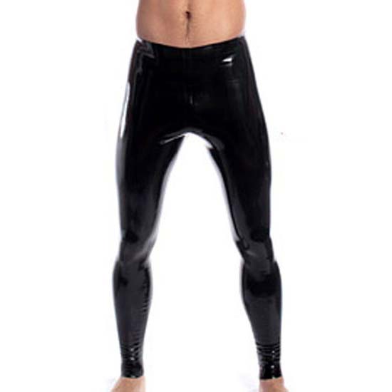 Men's Black PU Leather Leggings N10939