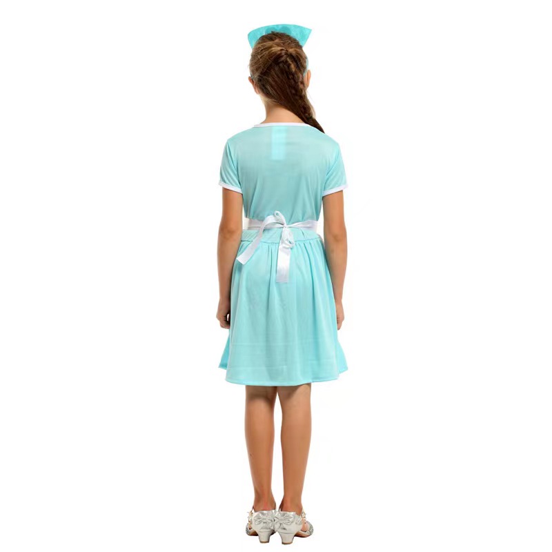 Sexy Girl Nurse Uniform Cosplay Mini Dress Children Masquerade Costume N22946
