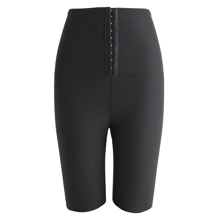 High Waist Slimming Stretchy Seamless Shaping Pants Sports Sauna Sweat Suits Tight Shorts PT21418