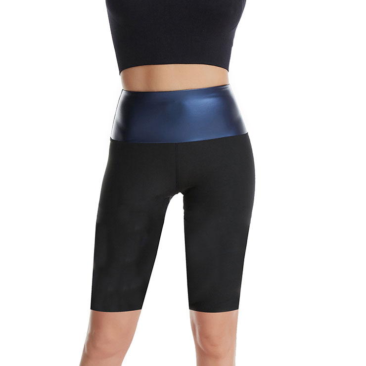 High Waist Slimming Stretchy Seamless Shaping Pants Fitness Sauna Sweat Suits Tight Shorts PT21419