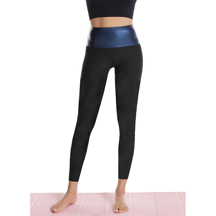 High Waist Elastic Seamless Shaping Weight Loss Sweat Pants Sports Sauna Suits Leggings PT21421
