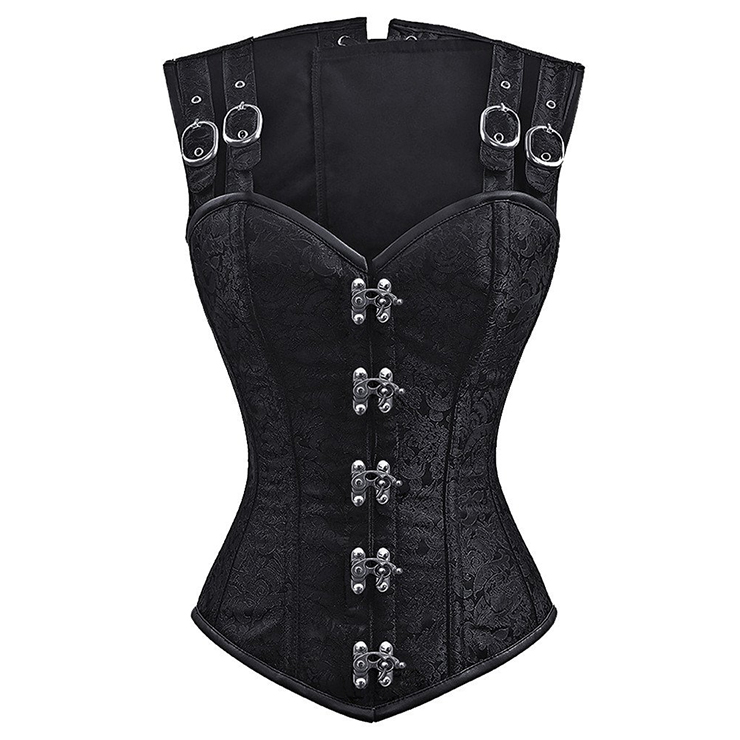 Steampunk Faux Gothic Vintage Sprial Steel Boned Bustier Corset N11461
