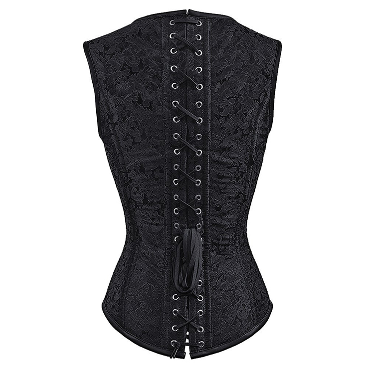 Steampunk Faux Gothic Vintage Sprial Steel Boned Bustier Corset N11461