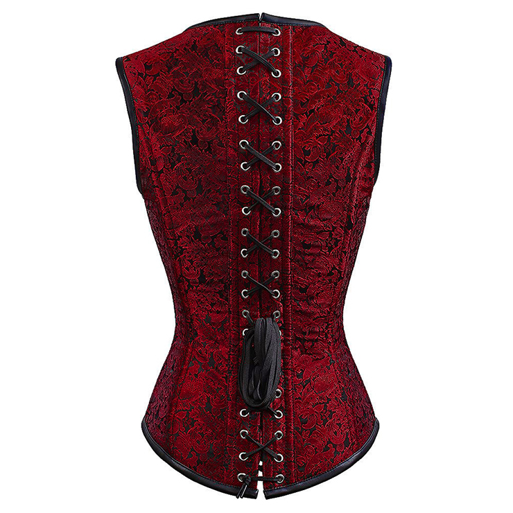 Steampunk Faux Gothic Vintage Sprial Steel Boned Bustier Corset N11460