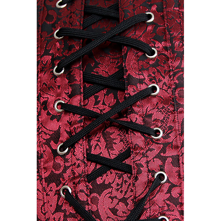 Steampunk Faux Gothic Vintage Sprial Steel Boned Bustier Corset N11460