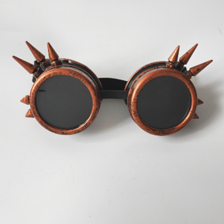 Steampunk Antique-Copper Metal Rivet Masquerade Party Accessory Glasses Goggles MS19509