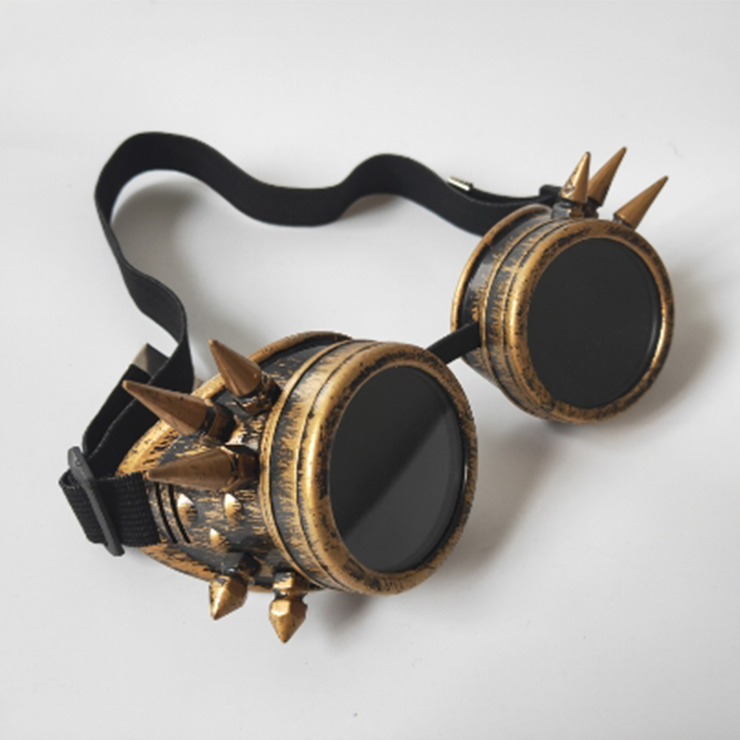 Steampunk Bronze Metal Rivet Masquerade Party Accessory Glasses Goggles MS19510