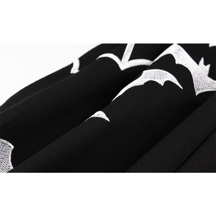 Fashion Vintage Bat-Shaped Neckline Short Sleeve Embroidery High Waist  Swing Dress N21347