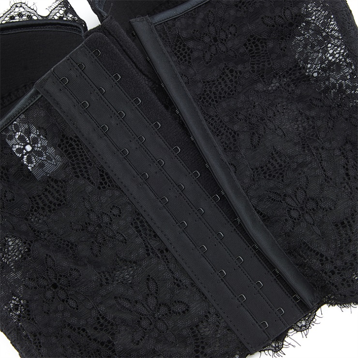 Vintage Black Lace Corset Top  N23942