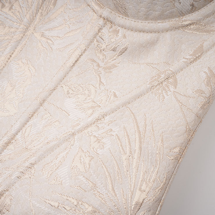 Vintage Brocade Corset Top - Victorian Satin Bustier with Adjustable Straps N23909